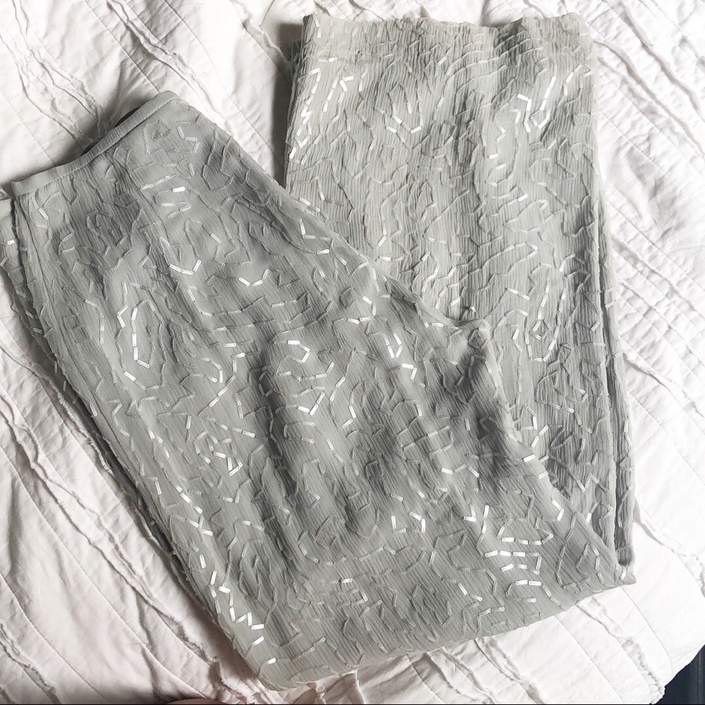 Cropped beaded pants